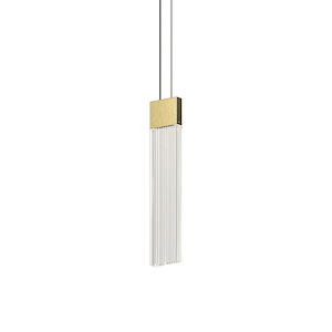 V Panels - 5W 1 LED Thin Pendant-11.75 Inches Tall and 2.25 Inches Wide