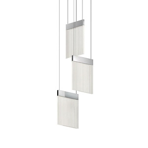V Panels - 135W 3 LED Pendant-23.5 Inches Tall and 8.75 Inches Wide