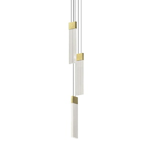 V Panels - 45W 3 LED Thin Pendant-11.75 Inches Tall and 3.25 Inches Wide