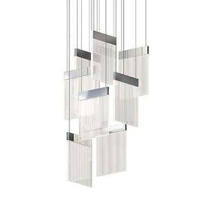 V Panels - 904W 8 LED Pendant-23.5 Inches Tall and 16.25 Inches Wide