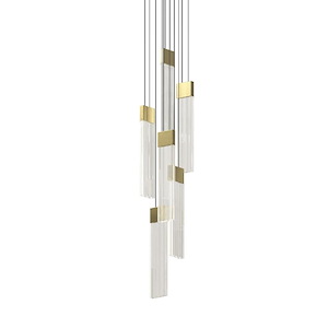 V Panels - 138W 6 LED Thin Pendant-11.75 Inches Tall and 6.75 Inches Wide