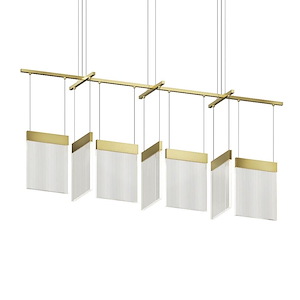 V Panels - 693W 7 LED Bar Pendant-11.75 Inches Tall and 56 Inches Wide
