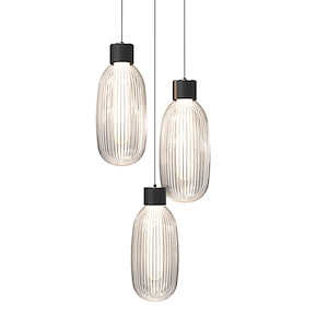 Big Cloud - 30W 1 LED Up Pendant-1.25 Inch Tall and 12.5 Inch Wide With 20 Feet Cable