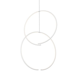 Torc - 34W 2 LED Double Pendant In Modern Style-40 Inches Tall and 24.75 Inches Wide