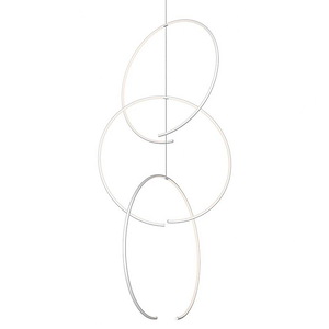 Torc - 51W 3 LED Triple Pendant In Modern Style-56 Inches Tall and 24.75 Inches Wide - 1096198