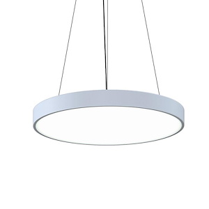 Pi - 53W 1 LED Round Pendant In Contemporary Style-2.25 Inches Tall and 24 Inches Wide
