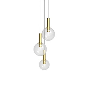 Bubbles - 3 Light 3-Tier Chandelier In Contemporary Style-22 Inches Tall and 20 Inches Wide