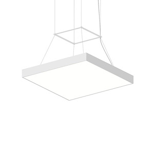 Pi - 53W 1 LED Square Pendant-2.5 Inches Tall and 24 Inches Wide - 1336686