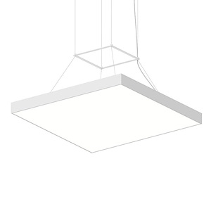 Pi - 72W 1 LED Square Pendant-2.5 Inches Tall and 30 Inches Wide - 1336659