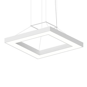 Pi - 72W 1 LED Square Pendant-2.5 Inches Tall and 30 Inches Wide - 1336994