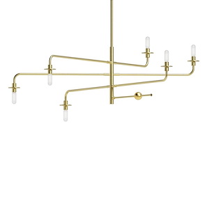 Atelier - 6 Light Pendant In Contemporary Style-15.75 Inches Tall and 40.25 Inches Wide