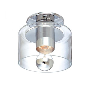 Transparence - 1 Light Flush Mount-7 Inches Tall and 7 Inches Wide