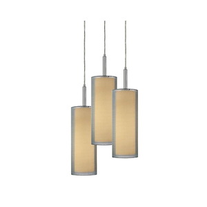 Puri - 3 Light Pendant In Contemporary Style-18 Inches Tall and 16 Inches Wide