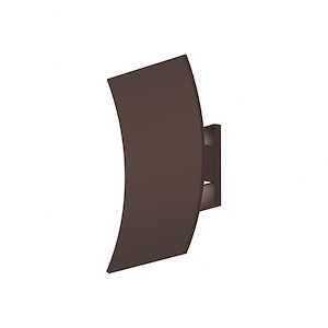 Curved Shield - LED Wall Sconce In Contemporary Style-11 Inches Tall and 7 Inches Wide