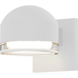 REALS - 1 LED Dome Cap and Clear Cylinder Wall Sconce-4 Inch Tall and 5 Inch Wide - 1395810