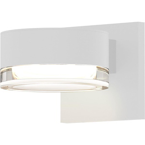 REALS - 1 LED Plate Cap and Clear Cylinder Wall Sconce-2.5 Inch Tall and 5 Inch Wide - 1395814