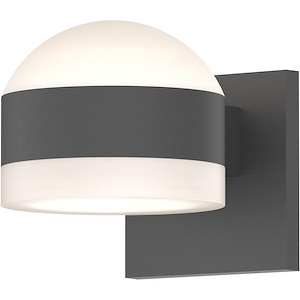 REALS - 2 LED Dome and White Cylinder Lens Wall Sconce-4 Inch Tall and 5 Inch Wide - 1395819