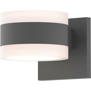 REALS - 2 LED White Cylinder Lenses Wall Sconce-3.25 Inch Tall and 5 Inch Wide - 1395827
