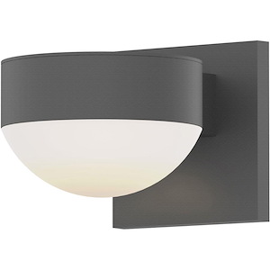 REALS - 2 LED Plate and Dome Lens Wall Sconce-3.25 Inch Tall and 5 Inch Wide - 1395829