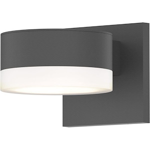 REALS - 2 LED Plate and White Cylinder Lens Wall Sconce-2.5 Inch Tall and 5 Inch Wide - 1395831