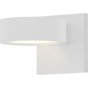REALS - 2 LED Plate Lenses Wall Sconce-1.5 Inch Tall and 5 Inch Wide - 1395832