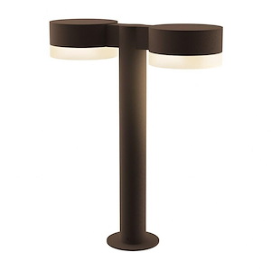 Reals - LED Double Bollard In Contemporary Style-16 Inches Tall and 5 Inches Wide