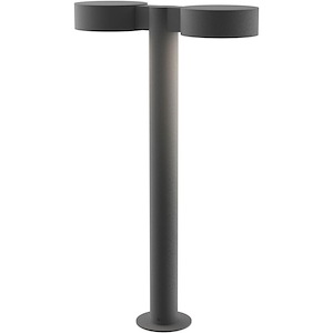 REALS - 2 LED Plate Cap and Plate Lens Double Bollard-22 Inch Tall and 5 Inch Wide - 1395872