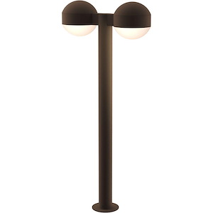 REALS - 2 LED Dome Cap and Dome Lens Double Bollard-29.75 Inch Tall and 5 Inch Wide - 1395873