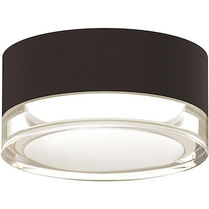 REALS - 1 LED Clear Cylinder Lens Flush Mount-2.5 Inch Tall and 5 Inch Wide - 1395882