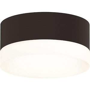 REALS - 1 LED White Cylinder Lens Flush Mount-2.5 Inch Tall and 5 Inch Wide - 1395883