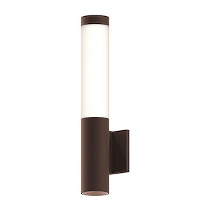 Round Column - 2 LED Wall Sconce-19 Inches Tall and 3 Inches Wide