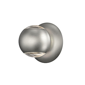 Hemisphere - 10W 2 LED Up/Down Wall Sconce In Contemporary Style-4.25 Inches Tall and 4 Inches Wide