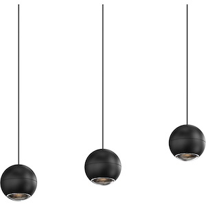 Hemisphere - 3 LED Pendant-4 Inch Tall and 10.75 Inch Wide - 1286638