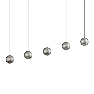 Hemisphere - 40W 5 LED Linear Pendant In Contemporary Style-4 Inches Tall and 15 Inches Wide - 1286639