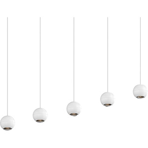 Hemisphere - 5 LED Pendant-4 Inch Tall and 15 Inch Wide - 1286639