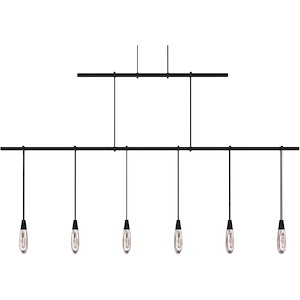 Suspenders - 13.8W 6 LED Pendant-30 Inch Tall and 48 Inch Wide - 1118033