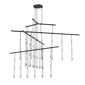 Suspenders - LED 4-Tier Tri-Bar Pendant In Modern Style-36 Inches Tall and 48 Inches Wide - 1118041