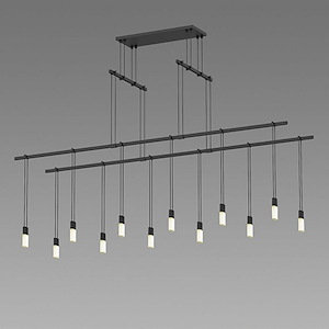 Suspenders - 19.2W LED 2-Tier Pendant In Style-15 Inches Tall and 48 Inches Wide - 1118016