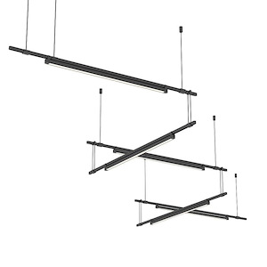 Suspenders - 10W 5 LED 5-Bar Zig Zag Linear Suspension with 24 Inch Light Bar Luminaires In Modern Style-8 Inches Tall and 118 Inches Wide - 1118043
