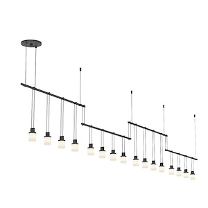 Suspenders - 1152W 16 LED 4-Bar Offset Linear Pendant In Modern Style-16 Inches Tall and 136 Inches Wide - 1118024