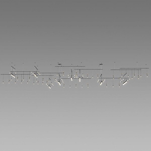 Suspenders - LED 4-Tier Gallery Matrix Pendant In Modern Style
