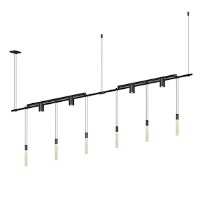 Suspenders - LED Linear Suspension In Modern Style-25 Inches Tall and 73 Inches Wide