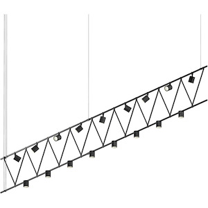 Suspenders - 136W 17 LED Pendant-17 Inch Tall and 170 Inch Wide - 1118059