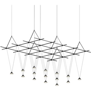 Suspenders - 54W 15 LED Pendant-18 Inch Tall and 73 Inch Wide - 1118074