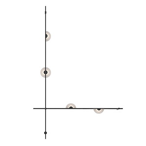 Suspenders - LED 2-Bar Wall Mount In Modern Style-72 Inches Tall and 48 Inches Wide - 1118032