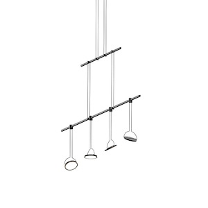Suspenders - LED Linear 2-Tier Pendant with Light Guide Panel Luminaires In Modern Style-24 Inches Tall and 37 Inches Wide