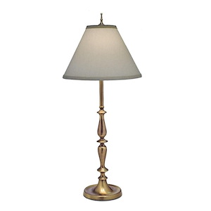 34 Inch High Antique Brass Buffet Lamp