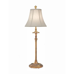 35 Inch High Polished Honey Brass Traditional Buffet Lamp
