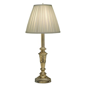 28 Inch High Burnished Brass Traditional Buffet Lamp