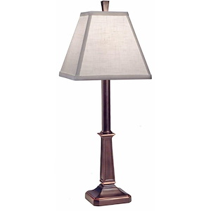 22 Inch High Oxidized Bronze Square Buffet Lamp
